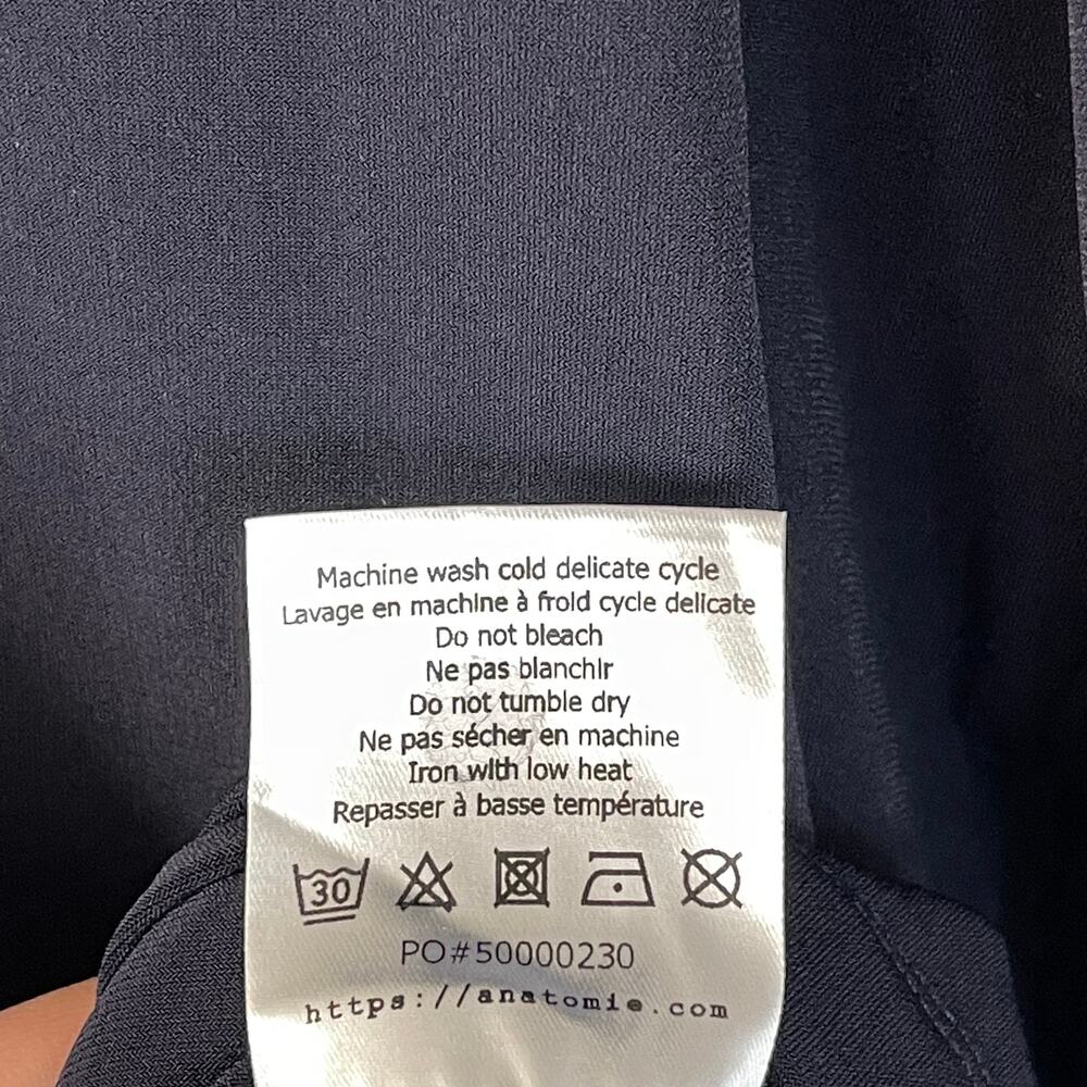 ANATOMIE Navy Danica Snap On Super Jersey Top (M) - Picture 8 of 8
